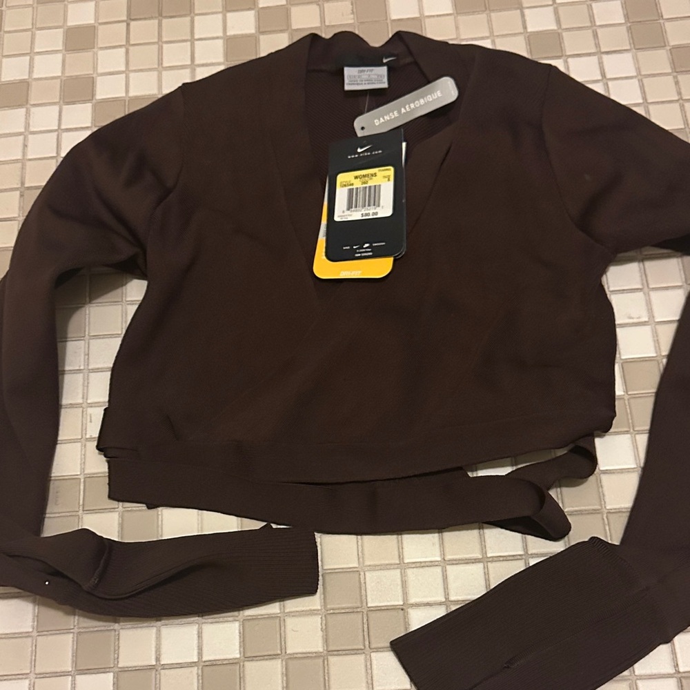 Nike Dark Brown Women's V-Neck Sweater